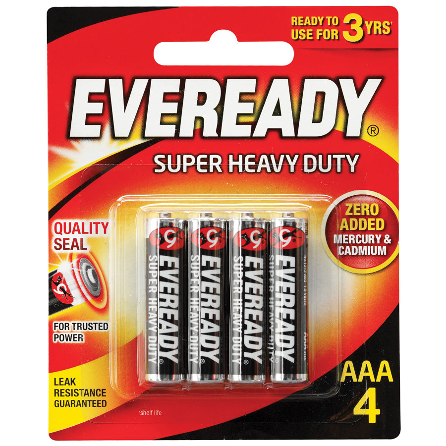 Eveready Super Heavy Duty AAA 4pk