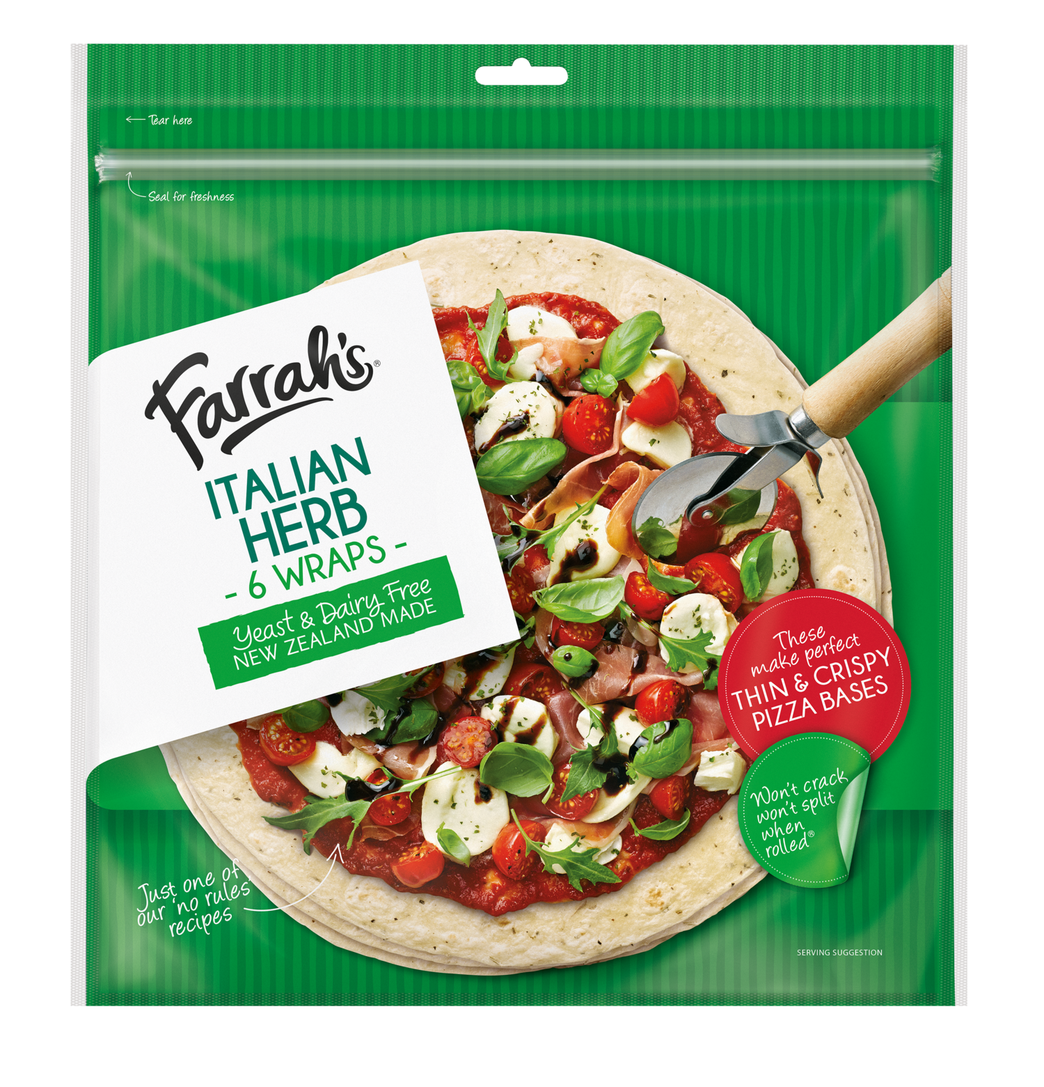 Farrah's Wraps Italian Herb 6pk