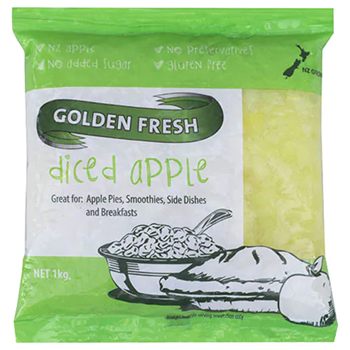 Apple Golden Fresh Diced 1 kg pack