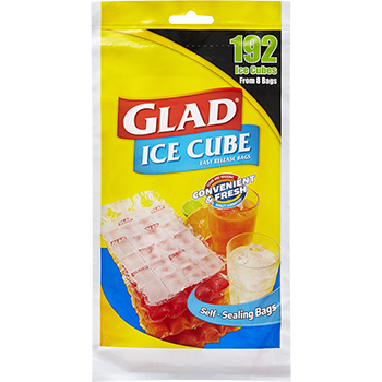 Glad Ice Cube Self Sealing Bags 8pk