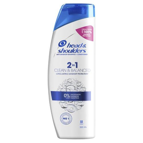 xx Head & Shoulders Clean & Balanced 2 In 1 Antidandruff Shampoo & Conditioner 350ml