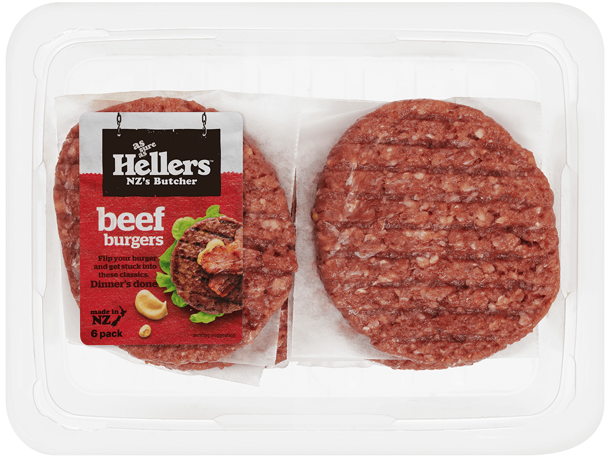 Hellers Angus Beef Burgers 4pk