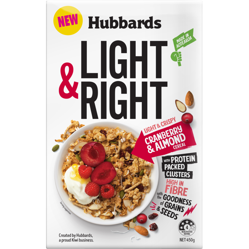 Hubbards Light & Right Cranberry & Almond Breakfast Cereal 450g