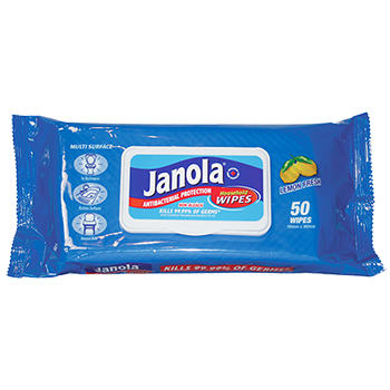 Janola Antibacterial Lemon Fresh Household Wipes 50pk