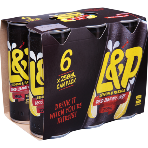 L&P Soft Drink Mini Cans 250ml x 6pk