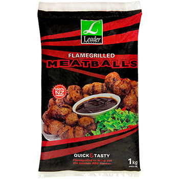 Leaders Flamegrilled Meatballs 1kg