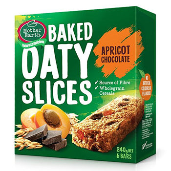 Mother Earth Baked Oaty Slice Apricot Chocolate 240g