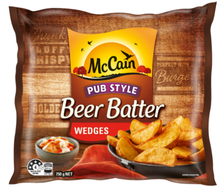 McCain Pub Style Beer Battered Potato Wedges 750g