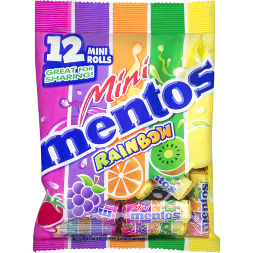 Mentos Mini Rainbow Bag 120g