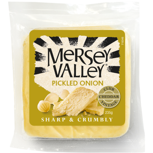 Mersey Valley Club Pickled Onion Cheddar Cheese 235g