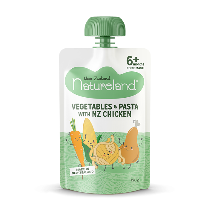 Natureland Vegetables & Pasta with NZ Chicken 120