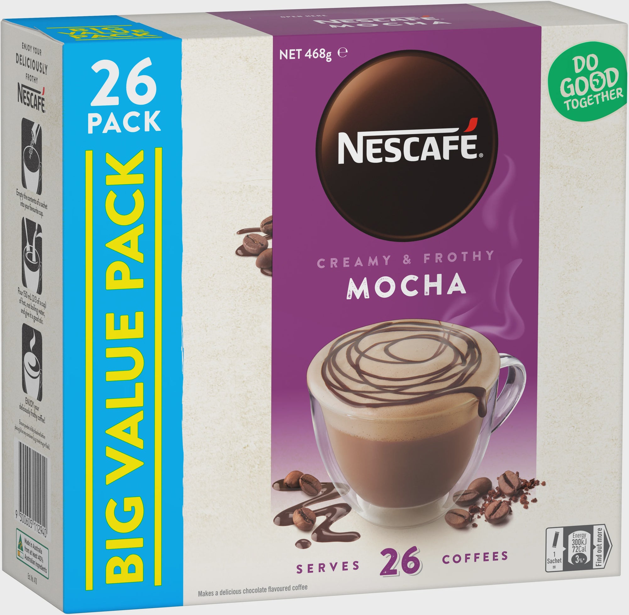 Nescafe Mocha Coffee Sachets 26pk