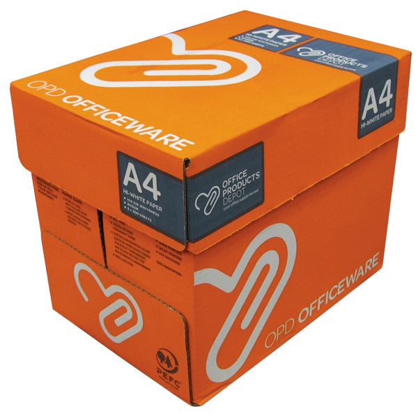 OPD A4 80gsm Copy Paper White 500pc CARTON (5 Reams)