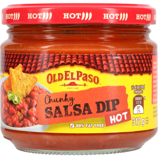 Old El Paso Hot Chunky Salsa Dip 312g