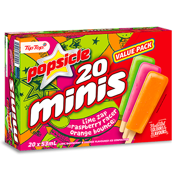 Tip Top Popsicle Mini Pops Mixed 20pk