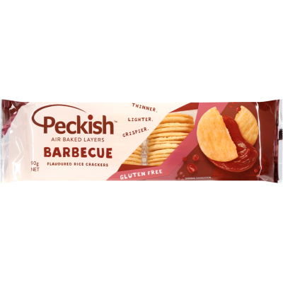 Peckish Tangy BBQ Rice Crackers 90g