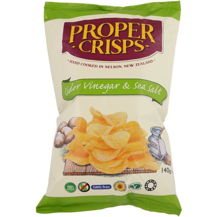 Proper Crisps Cider Vinegar & Sea Salt Potato Chips 140g