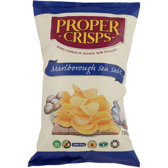 Proper Crisps Marlborough Sea Salt Potato Chips 150g