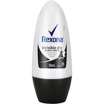 xx Rexona For Women Roll On Invisible Dry B&W 50ml