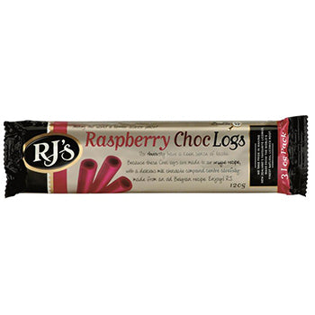 RJs Raspberry Choc Logs Triple 120g