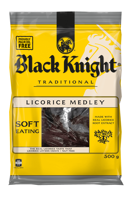 RJs Black Knight Traditional Licorice Medley 500g