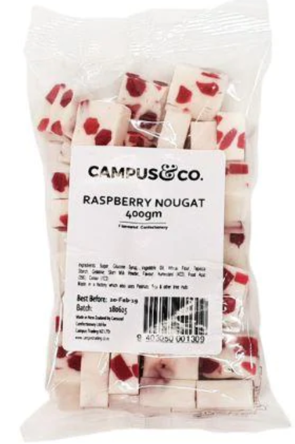 C&C Raspberry Nougat 350g