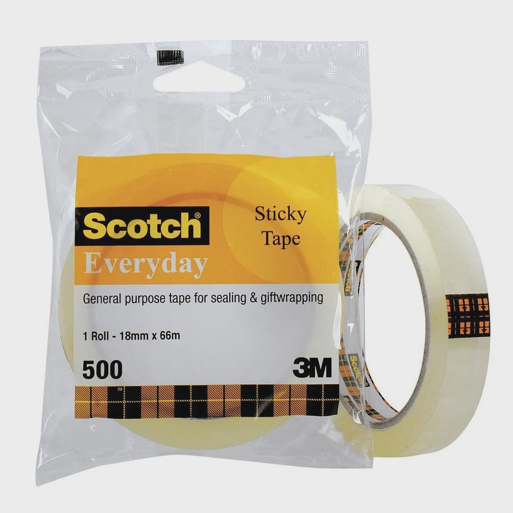 3M Scotch Sticky Tape  Roll 18mm x 66m