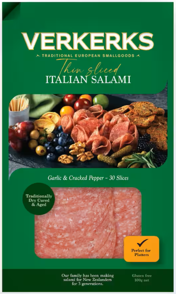 Verkerks Italian Salami Thin Sliced100g