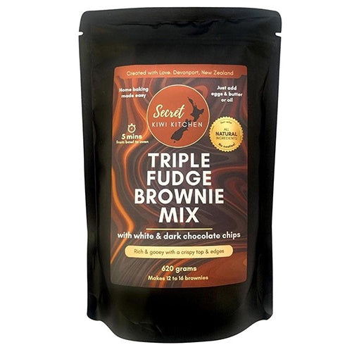 Secret Kiwi Kitchen Triple Fudge Brownie Mix 620g