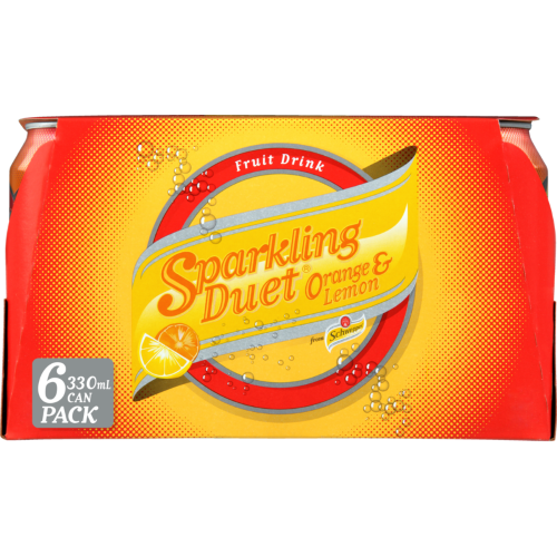 Sparkling Duet Orange & Lemon Cans 6pk x 330ml