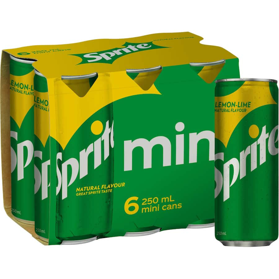 Sprite Lemon Lime Soft Drink Mini Cans 250ml x 6pk