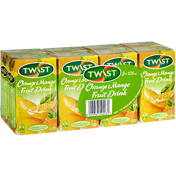 Twist Orange & Mango Fruit Drink 8pk x 125ml