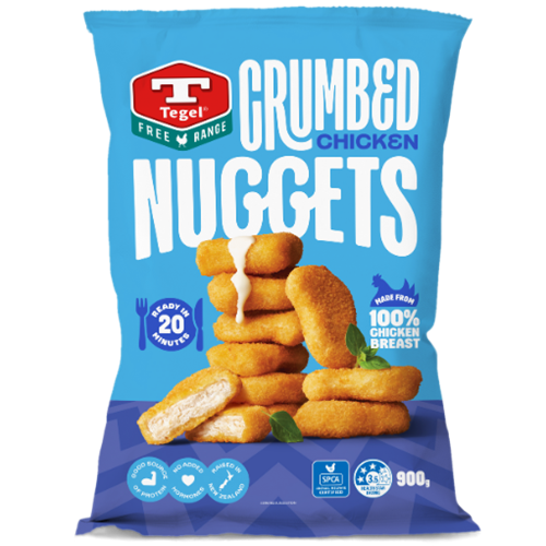 Tegel Frozen Free Range Crumbed Chicken Nuggets 900g