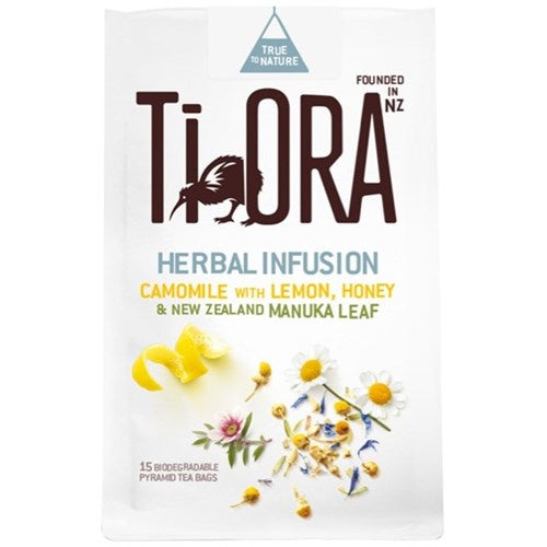 Ti Ora Lemon Honey Camomile & Manuka Leaf Tea Bags 15pk