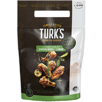 Turks Free Range Whole Butterfly Chicken Garden Herb  & Lemon 1.35kg