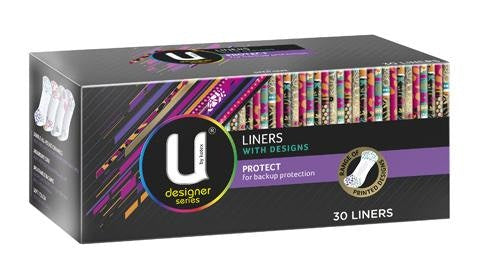 U by Kotex Protect Liners With Design 30pk