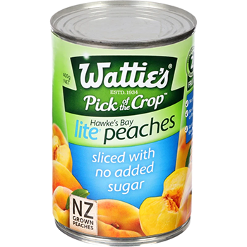 Watties Peaches Sliced No Added Sugar 400g