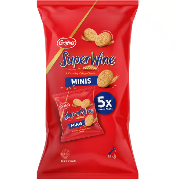 Griffins Super Wine Minis Biscuits 5pk 125g