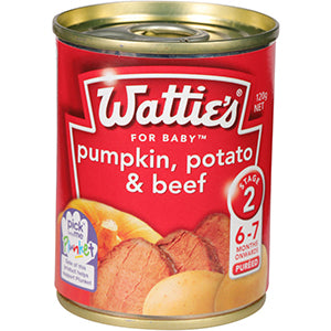 Watties Pumpkin, Potato & Beef Baby Food Tin 120g