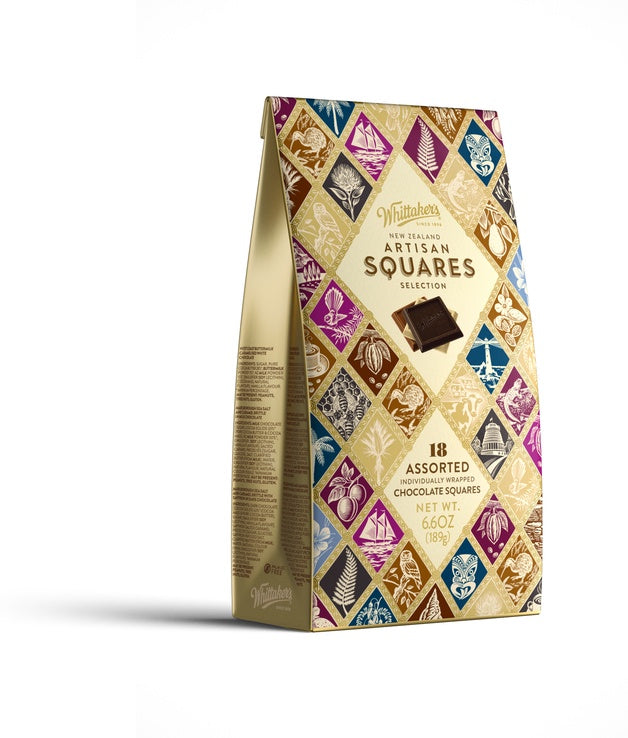 Whittakers Artisan Squares Selection 18 Assorted Chocolate Squares 189g