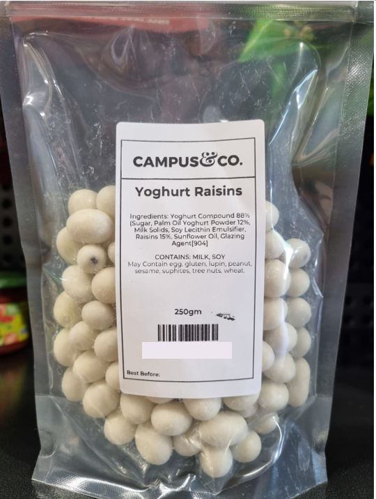 C&Co Yoghurt Raisins 250gm