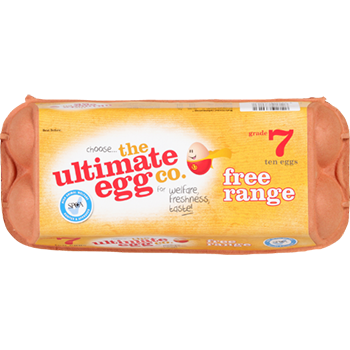 The Ultimate Egg Co Free Range Eggs Size 7's 10pk