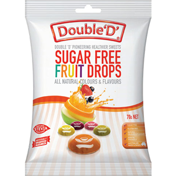 Double D Sugar Free Fruit Drops 70g