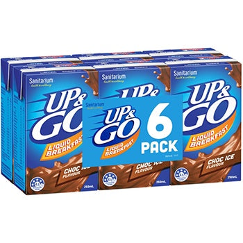 Sanitarium Up & Go Choc Ice Breakfast Drink  6pk 250ml