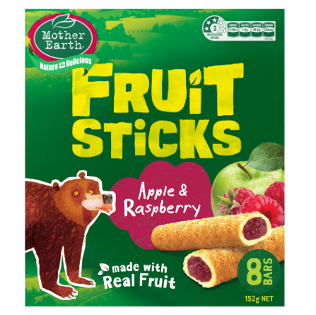 Mother Earth Fruit Sticks Raspberry 152g