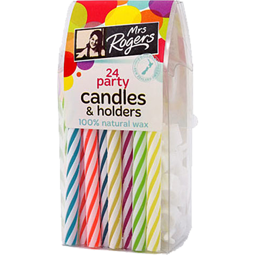 Mrs Rogers Party Candles 24pk