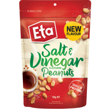 Eta Salt & Vinegar Peanuts Pouch 150g