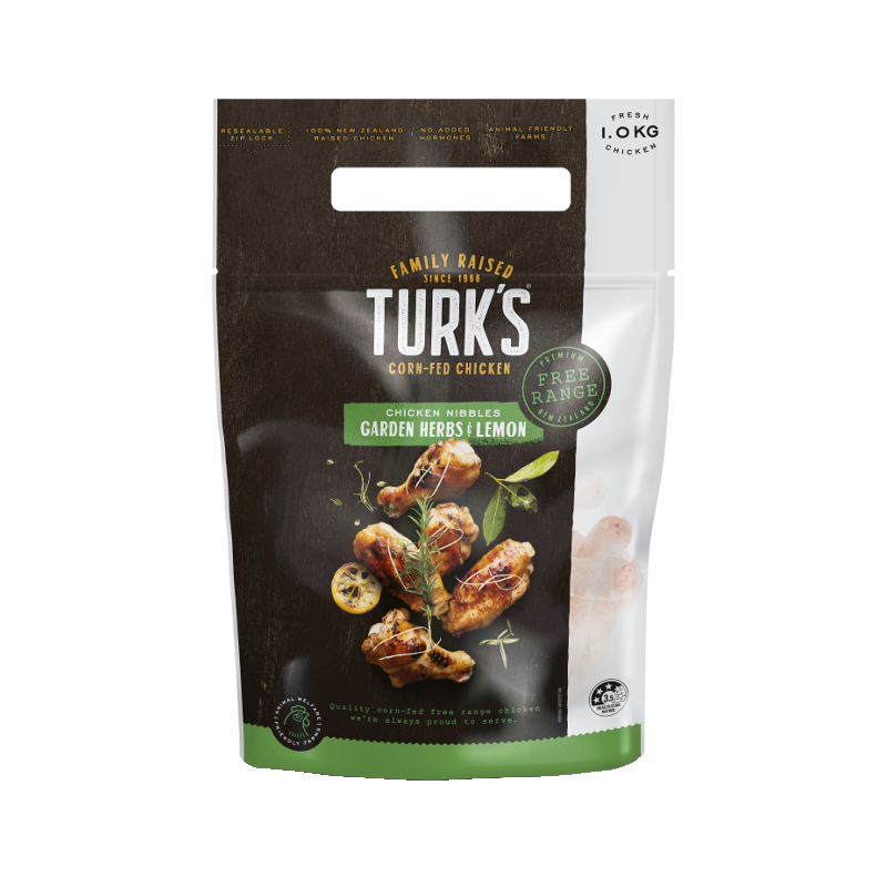 Turks Chicken Nibbles Free Range Garden Herb & Lemon 1kg